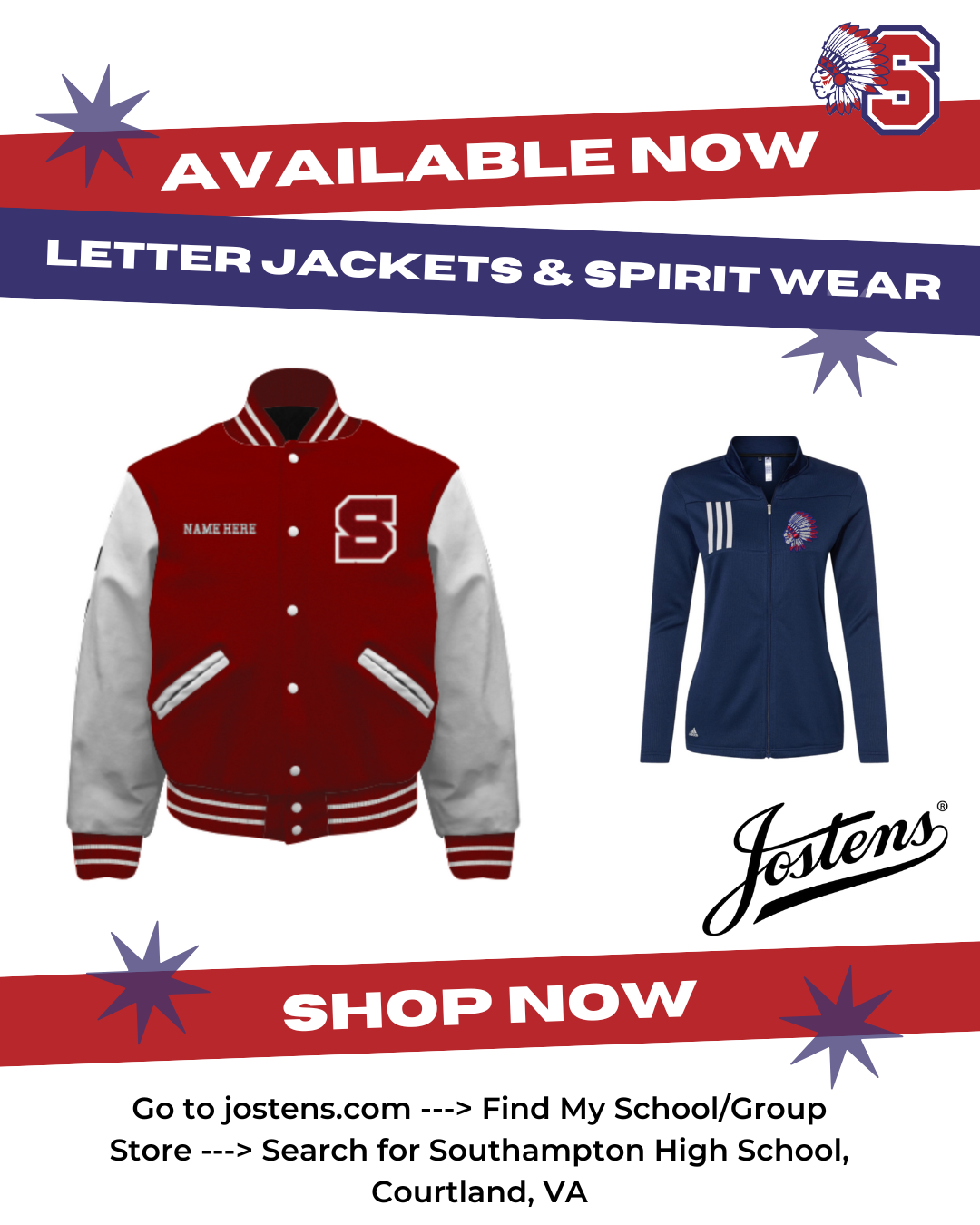  SHS Letter Jackets and Spiritwear Avilable For Purchase!